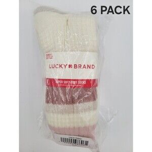 Lucky Brand Socks Women's Super Soft Boot Socks 6 Pairs Size 5-10 New